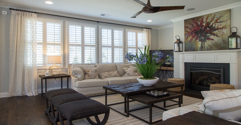 Plantation Shutters in Las Vegas Living Room